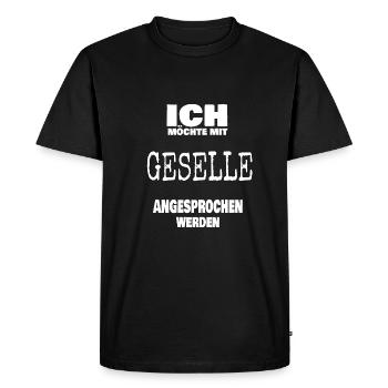 Adresse avec compagnon - T-shirt Premium bio Homme - noir - Devant - Nico (187cm)