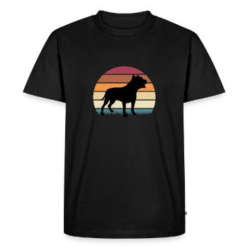 American Pit Bull Terrier Vintage Premium - Men's Premium Organic T-Shirt - black - Front - Nico (187cm)