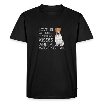 Jack Russell Terrier - T-shirt Premium bio Homme - noir - Devant - Nico (187cm)