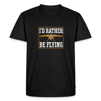Modèle d’avion télécommandé - T-shirt Premium bio Homme - noir - Devant - Nico (187cm)