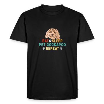 Cockapoo Dog - Men's Premium Organic T-Shirt - black - Front - Nico (187cm)