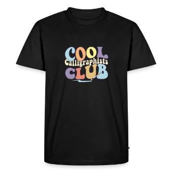 Club de calligraphie cool professionnel - T-shirt Premium bio Homme - noir - Devant - Nico (187cm)