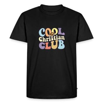 Cool Christian Club Équipe religieuse Jésus-Christ - T-shirt Premium bio Homme - noir - Devant - Nico (187cm)