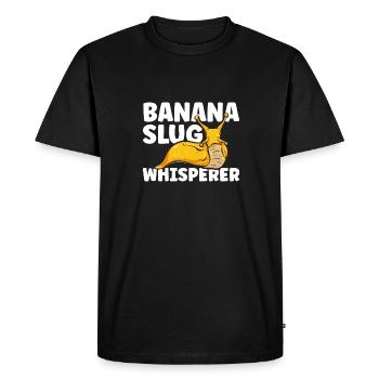 Escargot banane - T-shirt Premium bio Homme - noir - Devant - Nico (187cm)