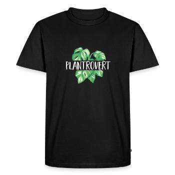 Monstera Deliciosa Albo Botanical Houseplant - Men's Premium Organic T-Shirt - black - Front - Nico (187cm)