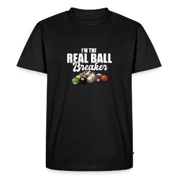 I'm The Ball Breaker Funny Pool Billiard Player - Men's Premium Organic T-Shirt - black - Front - Nico (187cm)