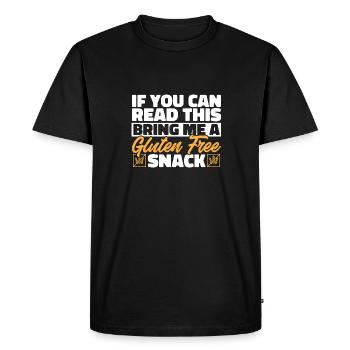 Sans gluten Intolérance au gluten - T-shirt Premium bio Homme - noir - Devant - Nico (187cm)