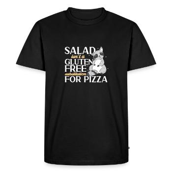 Sans gluten Intolérance au gluten - T-shirt Premium bio Homme - noir - Devant - Nico (187cm)