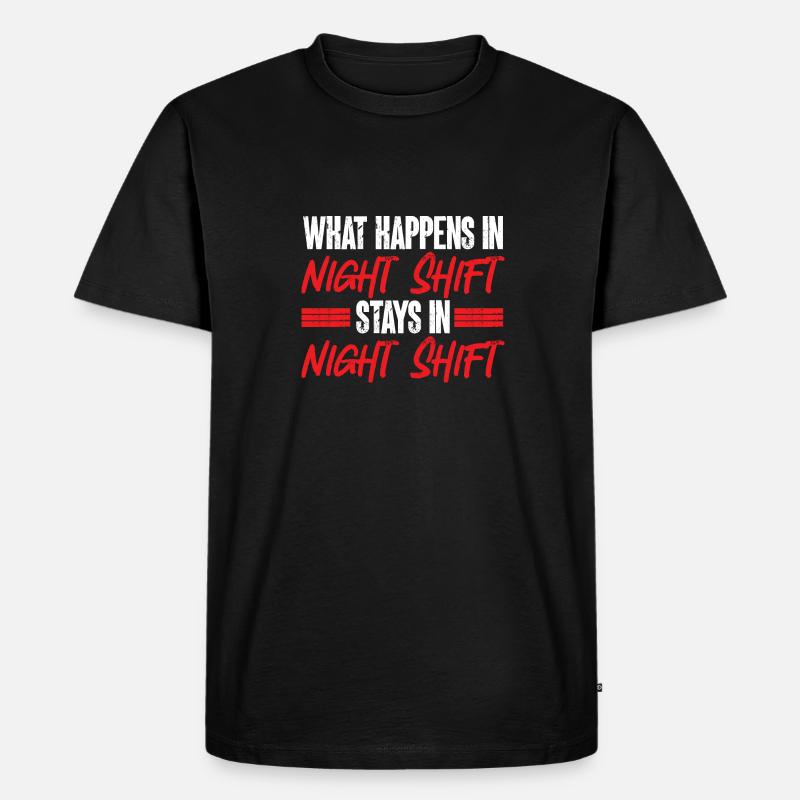 Nachtschicht Krankenschwester - Männer Premium Bio T-Shirt - Schwarz