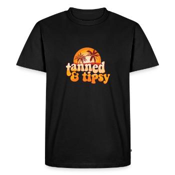 Summer Vibes Tanned And Tipsy Tropical Travel - Men's Premium Organic T-Shirt - black - Front - Nico (187cm)