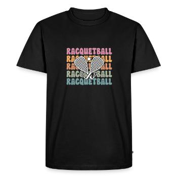 Joueur de racquetball Racquetball - T-shirt Premium bio Homme - noir - Devant - Nico (187cm)