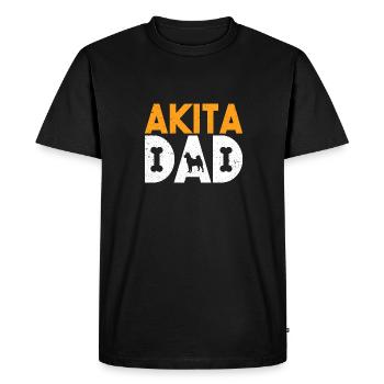 Akita Inu américain - T-shirt Premium bio Homme - noir - Devant - Nico (187cm)