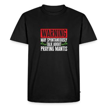 Mante religieuse, collectionneur d’insectes, entomologiste - T-shirt Premium bio Homme - noir - Devant - Nico (187cm)