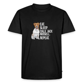 Jack Russell Terrier - T-shirt Premium bio Homme - noir - Devant - Nico (187cm)