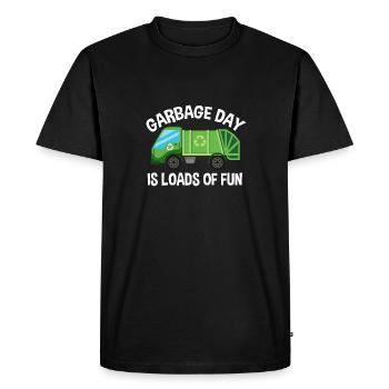 Camions à ordures, journée des ordures, collecte des ordures - T-shirt Premium bio Homme - noir - Devant - Nico (187cm)