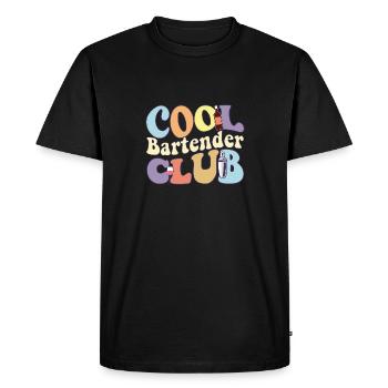 Cool Bartender Club Bartending Mixologist Team - T-shirt Premium bio Homme - noir - Devant - Nico (187cm)