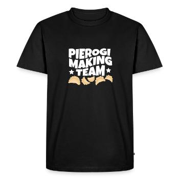 Pierogi faisant l’équipe polonais fierté Food Maker - T-shirt Premium bio Homme - noir - Devant - Nico (187cm)