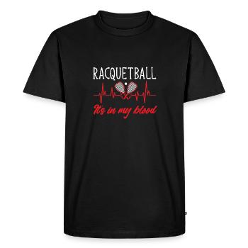 Joueur de racquetball Racquetball - T-shirt Premium bio Homme - noir - Devant - Nico (187cm)