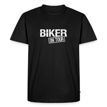 Biker on Tour - T-shirt Premium bio Homme - noir - Devant - Nico (187cm)