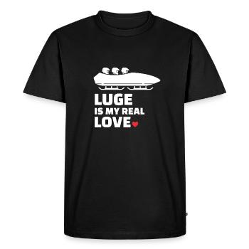 I love Clean - Men's Premium Organic T-Shirt - black - Front - Nico (187cm)