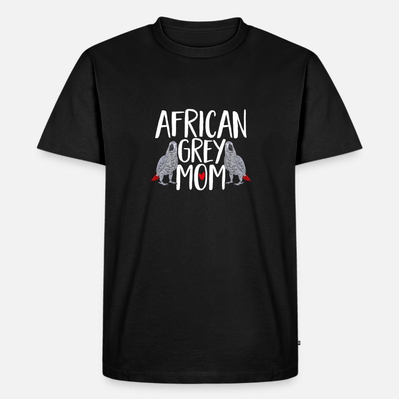 Graupapagei African Grey Parrot Papagei - Männer Premium Bio T-Shirt - Schwarz
