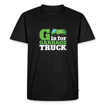 Camions à ordures, journée des ordures, collecte des ordures - T-shirt Premium bio Homme - noir - Devant - Nico (187cm)