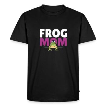 Femmes Amphibien Herpétologiste Mère Grenouille Maman - T-shirt Premium bio Homme - noir - Devant - Nico (187cm)