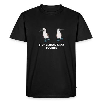 Fou à pieds bleus Oiseau de mer fou à pieds bleus - T-shirt Premium bio Homme - noir - Devant - Nico (187cm)