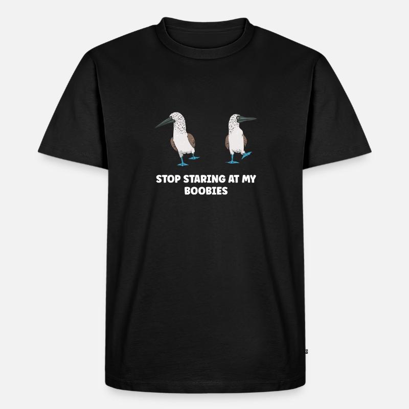 Blaufußtölpel Blue-footed Booby Seevogel - Männer Premium Bio T-Shirt - Schwarz