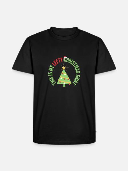 Xmas-Lefty-TShirt - Männer Premium Bio T-Shirt - Schwarz