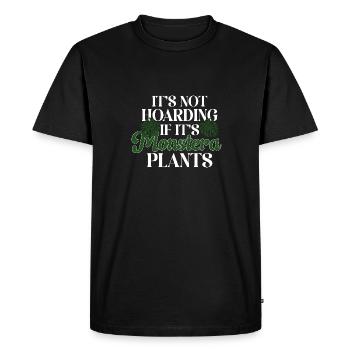 Monstera Deliciosa Albo Botanical Houseplant - Men's Premium Organic T-Shirt - black - Front - Nico (187cm)
