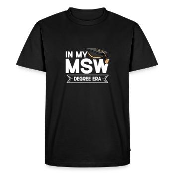 Master of Social Work Studies - Men's Premium Organic T-Shirt - black - Front - Nico (187cm)