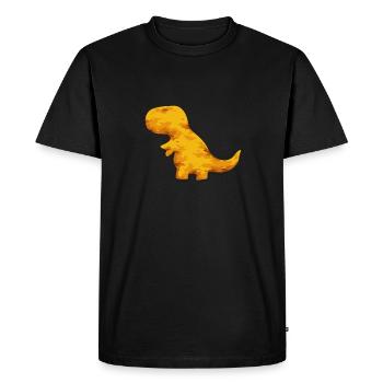 Dino Nuggets Dinosaure Croquettes de poulet - T-shirt Premium bio Homme - noir - Devant - Nico (187cm)