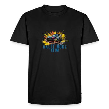 Rally Mode On - Men's Premium Organic T-Shirt - black - Front - Nico (187cm)
