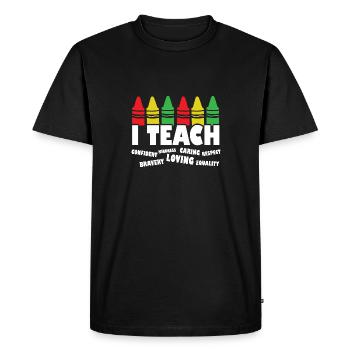 i Future HBCU Grad Teacher J’enseigne en toute confiance - T-shirt Premium bio Homme - noir - Devant - Nico (187cm)