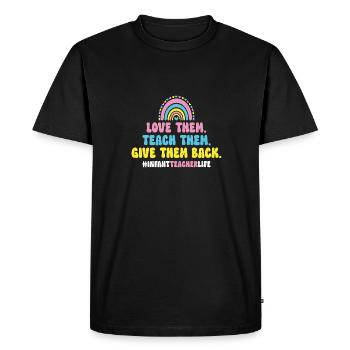 Kindergarten Teacher Daycare Center Educator - Men's Premium Organic T-Shirt - black - Front - Nico (187cm)