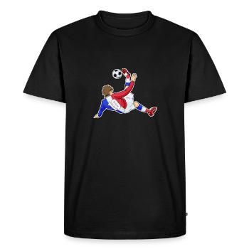 Français Équipe de France de football I Football - T-shirt Premium bio Homme - noir - Devant - Nico (187cm)