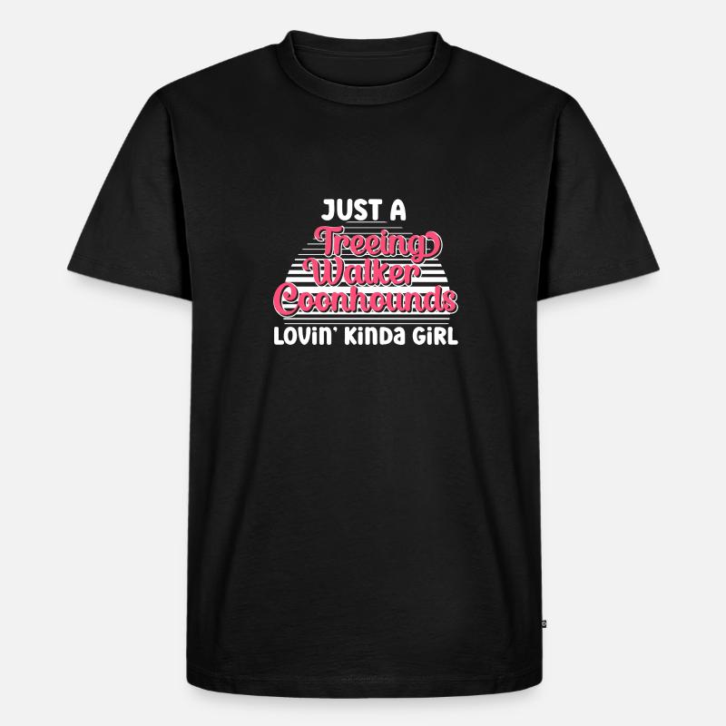 Treeing Walker Coonhound - Männer Premium Bio T-Shirt - Schwarz
