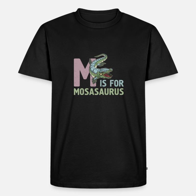 Reptilien Urzeit Mosasaurus Spruch Geschenk - Männer Premium Bio T-Shirt - Schwarz