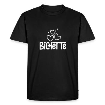 Bichette est un Cadeau Pour Les Gentilles Filles - T-shirt Premium bio Homme - noir - Devant - Nico (187cm)