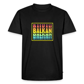 Balkan Holiday Travel Croatie Serbie Fry - T-shirt Premium bio Homme - noir - Devant - Nico (187cm)