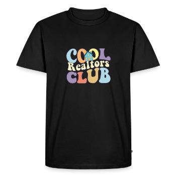 Cool Realtors Club Courtier immobilier Vie en habitation - T-shirt Premium bio Homme - noir - Devant - Nico (187cm)