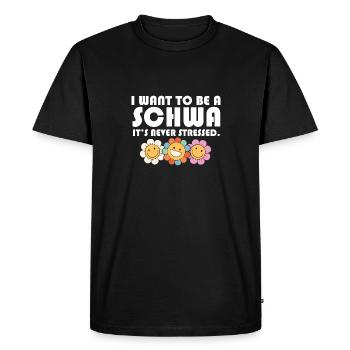 Professeur d’anglais ELA Life Je veux être un Schwa - T-shirt Premium bio Homme - noir - Devant - Nico (187cm)