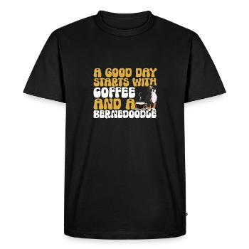Chien Bernedoodle - T-shirt Premium bio Homme - noir - Devant - Nico (187cm)