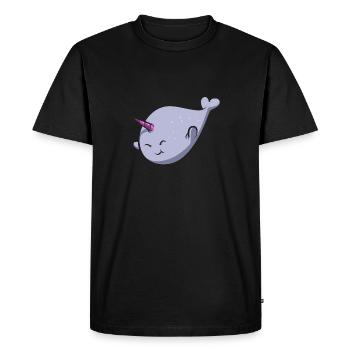 Narwhal Unicorn Whale - Men's Premium Organic T-Shirt - black - Front - Nico (187cm)