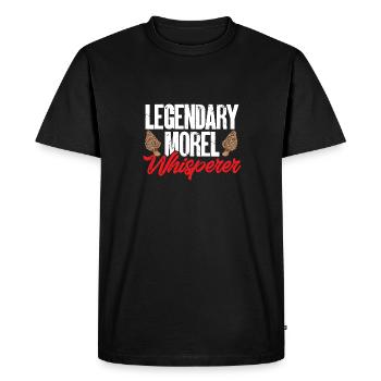 Chasse aux champignons, champignons, morilles, cueillette de champignons, cueillette de champignons - T-shirt Premium bio Homme - noir - Devant - Nico (187cm)
