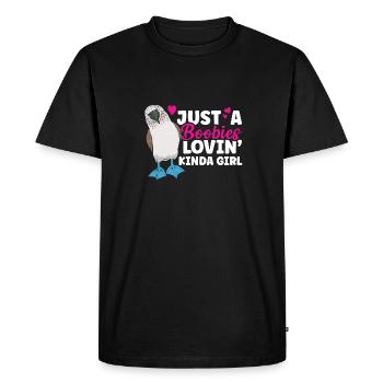 Fou à pieds bleus Oiseau de mer fou à pieds bleus - T-shirt Premium bio Homme - noir - Devant - Nico (187cm)