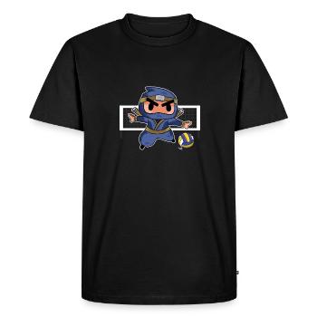 Enfants Setter Drôle de Volleyball Ninja mignon - T-shirt Premium bio Homme - noir - Devant - Nico (187cm)