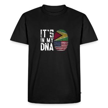 Guyana Flag Guyanais Guyanais - T-shirt Premium bio Homme - noir - Devant - Nico (187cm)