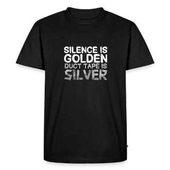 Ruban adhésif Ruban adhésif Ruban de masquage artisanal - T-shirt Premium bio Homme - noir - Devant - Nico (187cm)